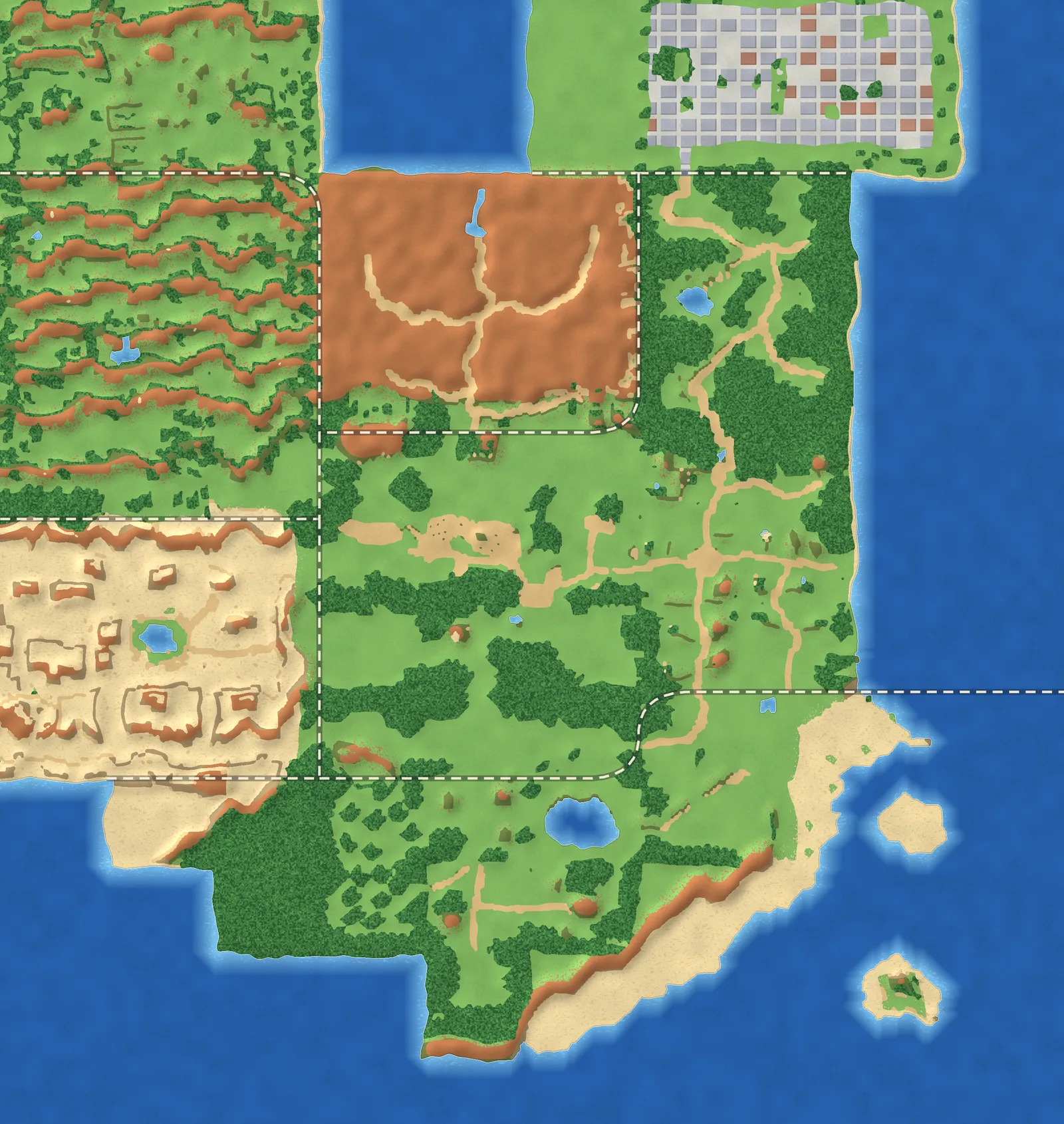 Carte du monde de Saiyan Online